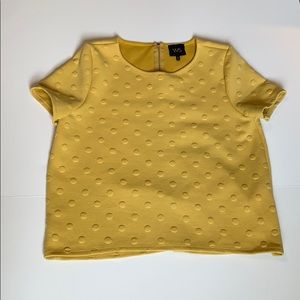 Anthropology W5 Yellow Polka Dot Top